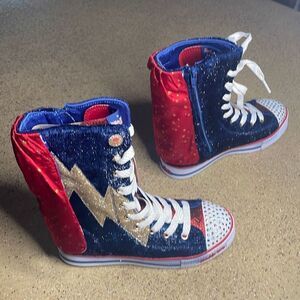 Sketchers Twinkle Toes Twinkle Hero Twinkle Lite High Top Sneakers sz 3.5